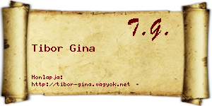 Tibor Gina névjegykártya